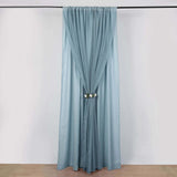 10ft Dusty Blue Dual Layered Sheer Chiffon Polyester Backdrop Curtain With Rod Pockets
