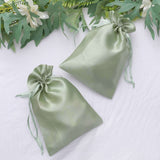 12 Pack | 6inch x 9inch Sage Green Satin Wedding Party Favor Bags