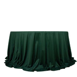 132inch Hunter Emerald Green Premium Scuba Wrinkle Free Round Tablecloth