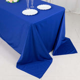 Royal Blue Premium Scuba Rectangular Tablecloth, Wrinkle Free Polyester Seamless Tablecloth