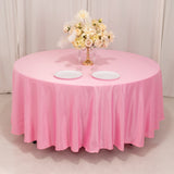 108" Pink Lamour Satin Round Tablecloth