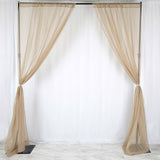 Natural Fire Retardant Sheer Organza Premium Curtain Panel Backdrops With Rod Pockets - 10ftx10ft