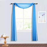 18ft | Royal Blue Wedding Arch Drapery Fabric Window Scarf Valance, Sheer Organza Linen