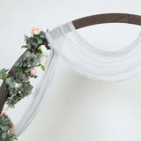 20ft Silver Gauze Cheesecloth Fabric Wedding Arch Drapery, Window Scarf Valance, Boho Decor