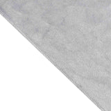 60"x102" Silver Premium Velvet Rectangle Tablecloth, Reusable Linen