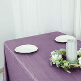 90x132Inch Violet Amethyst Accordion Crinkle Taffeta Rectangular Tablecloth