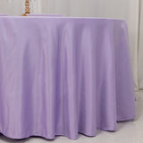 120 Lavender Lilac Seamless Lamour Satin Round Tablecloth for 5 Foot Table With Floor-Length Drop