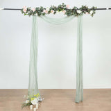 20ft Sage Green Gauze Cheesecloth Fabric Wedding Arch Drapery, Window Scarf Valance, Boho Decor