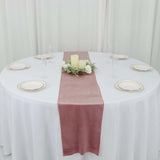 12inch x 108inch Dusty Rose Premium Velvet Sheen Finish Table Runner