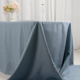 Dusty Blue Seamless Premium Polyester Rectangular Tablecloth - 220GSM for 8 Foot Table With Floor-Le