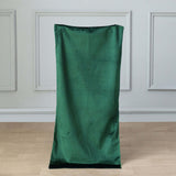 Hunter Emerald Green Buttery Soft Velvet Chiavari Chair Back Slipcover, Solid Back Chair Cover Cap