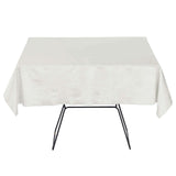 54"x54" Ivory Premium Velvet Square Tablecloth, Reusable Linen