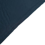 6ft Navy Blue Open Back Stretch Spandex Table Cover, Rectangular Fitted Tablecloth