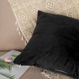 2 Pack | 18inch Black Soft Velvet Square Throw Pillow Cover