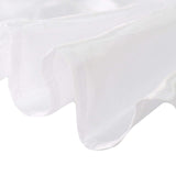 72x72Inch White Accordion Crinkle Taffeta Table Overlay, Square Tablecloth Topper