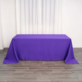 90"x132" PURPLE Polyester Rectangular Tablecloth