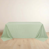 Sage Green Premium Scuba Wrinkle Free Rectangular Tablecloth, Seamless Scuba Polyester Tablecloth