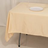 60"x102" Beige Lamour Satin Rectangle Tablecloth