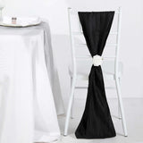 Pack of 5 | Accordion Crinkle Taffeta Chair Sashes - Black