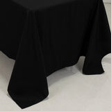 72"x120" Fire Retardant Black Tablecloth Premium Polyester Rectangular Table Cover