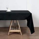 50"x120" Black Polyester Rectangular Tablecloth