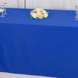 Royal Blue Premium Scuba Rectangular Tablecloth, Wrinkle Free Polyester Seamless Tablecloth