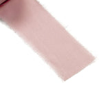 Rose Gold Silk-Like Chiffon Linen Ribbon Roll For Bouquets, Wedding Invitations Gift Wrapping