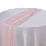 6 FT | Blush | Rose Gold Premium Chiffon Table Runner