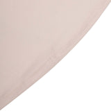 Blush / Rose Gold Round Heavy Duty Spandex Cocktail Table Cover With Natural Wavy Drapes