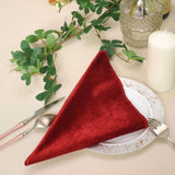 5 Pack | Burgundy Premium Sheen Finish Velvet Cloth Dinner Napkins