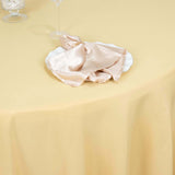 120inch Champagne 200 GSM Seamless Premium Polyester Round Tablecloth