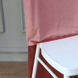 Dusty Rose Buttery Soft Velvet Chiavari Chair Back Slipcover, Solid Back Chair Cover Cap