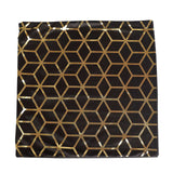 18inch Black/Gold Foil Geometric Print Throw Pillow Covers, Velvet Square Sofa Cushion Covers