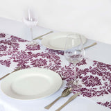 Taffeta Flocking Table Runner | Taffeta Table Overlay Topper