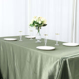 90inch x 156inch Eucalyptus Sage Green Satin Rectangular Tablecloth