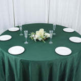 132Inch Hunter Emerald Green Seamless Polyester Round Tablecloth