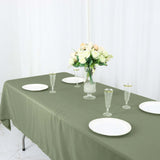 60"x126" Dusty Sage Green Polyester Rectangular Tablecloth