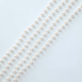 16inch Ivory Faux Pearl Beaded Chiavari Chair Back Garland Sash#whtbkgd