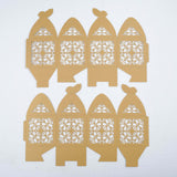 25 Pack | Gold Butterfly Top Laser Cut Lace Favor Candy Gift Boxes