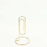 5 Pack | Gold Metal 5 Paperclip Card Holder Stands, Table Number Stands, Wedding Table Menu Clips