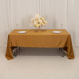 60"x126" Gold Lamour Satin Rectangle Tablecloth