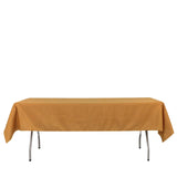 54"x96" Gold Polyester Linen Rectangle Tablecloth