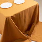 Gold Seamless Premium Polyester Rectangular Tablecloth 220GSM 90"x156inch for 8 Foot Table