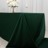 90x156inch Hunter Emerald Green Premium Scuba Wrinkle Free Rectangular Tablecloth Seamless Scuba