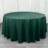 120inch Hunter Emerald Green 200 GSM Seamless Premium Polyester Round Tablecloth