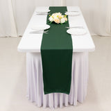 Hunter Emerald Green Premium Scuba Polyester Table Runner, Wrinkle Free Table Linen