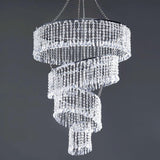 24inch 4-Tier Acrylic Diamond Crystal Chandelier Hanging Pendant Lighting Chandelier