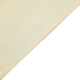 12x108 Ivory Linen Table Runner, Slubby Textured Wrinkle Resistant Table Runner