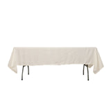 60"x102" Ivory Lamour Satin Rectangle Tablecloth