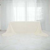 90x156Inch Ivory Accordion Crinkle Taffeta Rectangular Tablecloth